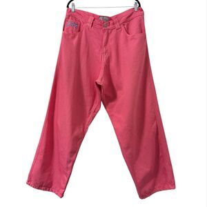 Digits Robo Demim Jeans Mens Large Pink Baggy Vintage‎ Hip Hop Streetwear Skater